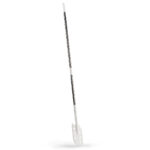 Pagaia forata con manico in acciaio - Bianco